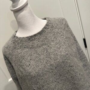 Anthropologie "Moth" poncho sweater Size S Heather Gray